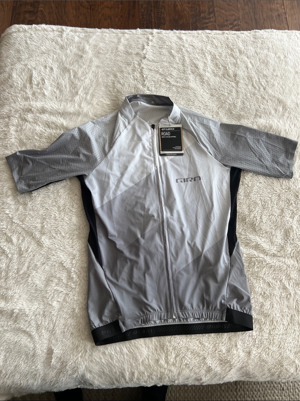 Giro Chrono Pro Cycling Jersey Full Zip Black Gray Large NWT